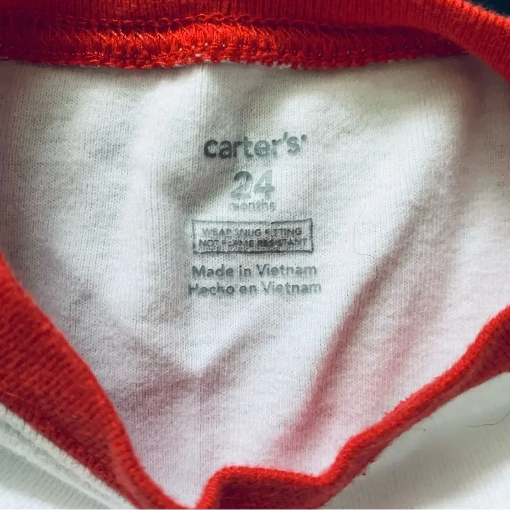 Carter's Infant Baby Christmas Reindeer Snug Fit Pajamas PJs Set | Size: 24m